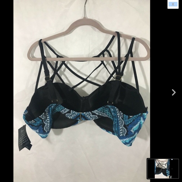 NWT Paramour Strappy Printed Bralettte Bikini Top [SZ 3X‎ ] - Picture 5 of 10
